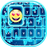 Logo of Neon Blue Emoji Keyboard android Application 