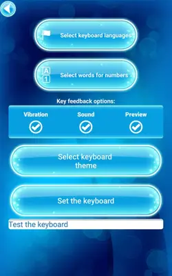 Neon Blue Emoji Keyboard android App screenshot 1